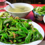 龍門 - ピーマン肉炒め定食６５０円