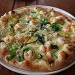 豊栄野菜と 小海老のピッツア・ビアンカ