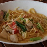 五泉産里芋と長ネギ（食べかけ）