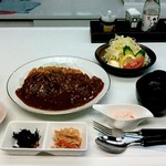 和食処鶴一 - カツカレー定食、大盛850円