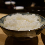 とんかつ七井戸 - ご飯♥　少量づつ羽釜で炊いたご飯は…出来上がるとお櫃に移されスタンバイ♥