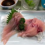 鯉とうなぎのまるます家 - 鯉生刺(生姜)