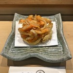 三代目 まる天 - 新玉ねぎと春人参のかき揚げ