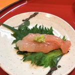 日本料理 尾前 - 石川県産甘エビの昆布締め