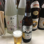 立呑処ひらたに - ビールは大瓶と小瓶の2種類だけ