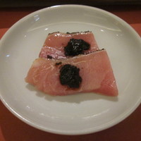 鮨 そえ島 - ヨコワ、海苔醤油乗せ