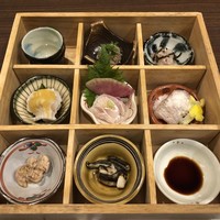 あなごと日本酒 なかむら - 美しい〜♪ 穴子のお造り盛合せ