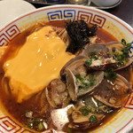 人力俥 - 真っ赤なトマトスープに黄色いチーズが絶妙の配色！