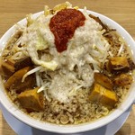 なるとや - 漢(おとこ)麺¥850(麺360g/大油/野菜多め/肉多め/にんにく有り/辛みそ有り/味濃いめ)