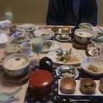 花仙庵 仙仁温泉 岩の湯 - 白米の朝食