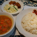 インド料理 MUTHU - Ａランチ、野菜カレー