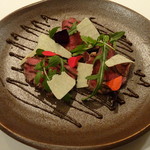 カーサ・デル・チーボ - 広島県産イノシシのフィレ肉のカルパッチョ