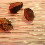 ウシマル - お肉3種類　お塩または柚子胡椒で
