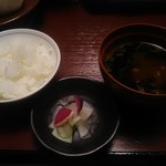 Jougashimakeikyuuhoteru - ご飯、赤出汁味噌汁