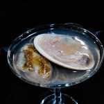 そば くら富 - 蛤のコンフィと牡蠣スープの前菜蕎麦