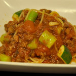 ロカール・ディ・チリエージョ - ミートソースのパスタのアップ（2010年7月-2）