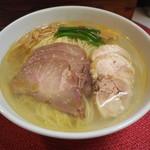 麺や金時 - 塩チャーシュー麺 1050円 ＋ 大盛り 100円