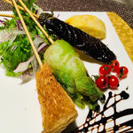 オリーブ - 季節野菜の串アヒージョ