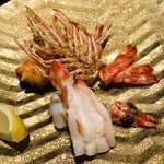 神楽坂 鉄板焼 中むら - 福岡県産玄界灘の活き大車海老