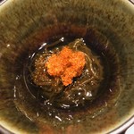 神楽坂 鉄板焼 中むら - もずく酢　飛び子