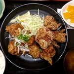 かわさき鶏唐揚専賣店 - 川崎鶏唐揚定食店　醤油+甘だれ（特盛）