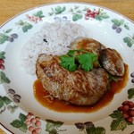 Resutoran Shemoa - 生マグロほほ肉とテールのステーキ・ガーリックソース