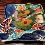 野口太郎 - 長崎の白甘鯛 からすみ 大葉 マイクロトマト