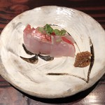 野口太郎 - 金目鯛の炙り 山わさびの醤油漬