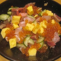 SUSHI TOKYO TEN、 新宿店 - バラちらし　￥1620　これに味噌汁が付きます。