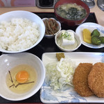 そば八 - コロッケ定食 510円