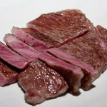 焼肉 大河 - 厚切りサーロインステーキ完成