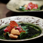 焼肉 大河 - ランプのロースうにいくら和え