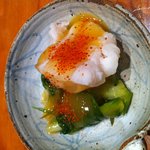 たつみ寿司 - 鱧と葱の辛し味噌