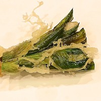 天ぷら はせ川 - 行者にんにく