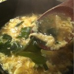 mannoya Beef Garden amemura - わかめたまごスープ