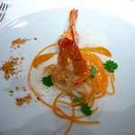 レフェルヴェソンス - 【天使海老のポワレ 人参のソースとクリュ、泡立てたヘーゼルナッツとパンプルネル】★ 011/11