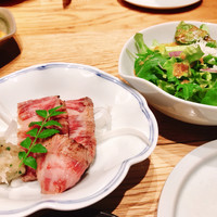 焼肉すどう 春吉 - 今日のスターターは『ハラミのタタキ梅大根添え』様～