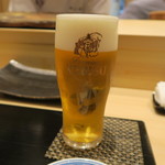 鮨 山浦 - 生ビール小