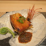 鮨 山浦 - 小倉合馬早掘り筍、鬼殻、こごみ、蕗味噌