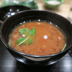 鮨 山浦 - 青森小川原湖シジミ味噌汁