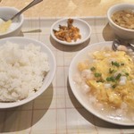 中華料理福臨門 - 卵炒めの海鮮あんかけ