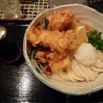 たけうちうどん店 - とり天生醤油うどん（800円）(全体)