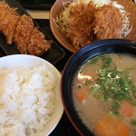 Katsuya - 豚汁定食とイカフライ