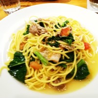 trattoria l'mante izumi - 豚肉と菜花のオイルソース　アップ