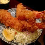 とんかつ檍 - 特大エビフライ