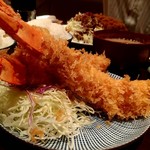 とんかつ檍 - 特大エビフライ