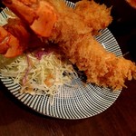 とんかつ檍 - 特大エビフライ