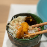 うを徳 - 2019.3 噴火湾バフンウニ・庫津居山松葉蟹ミニ丼