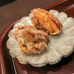かいの - セットの唐揚げ2個は贅沢なお味。