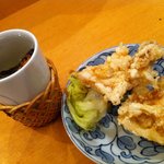 九一郎 - ヒレ酒と唐揚げ♪